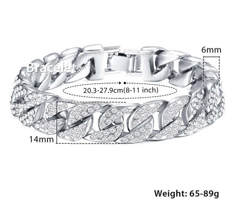 Luxury Luxo Luxo Luxo Miami Gold Curb Cuban Bracelet - Watch - Image 33113154158682