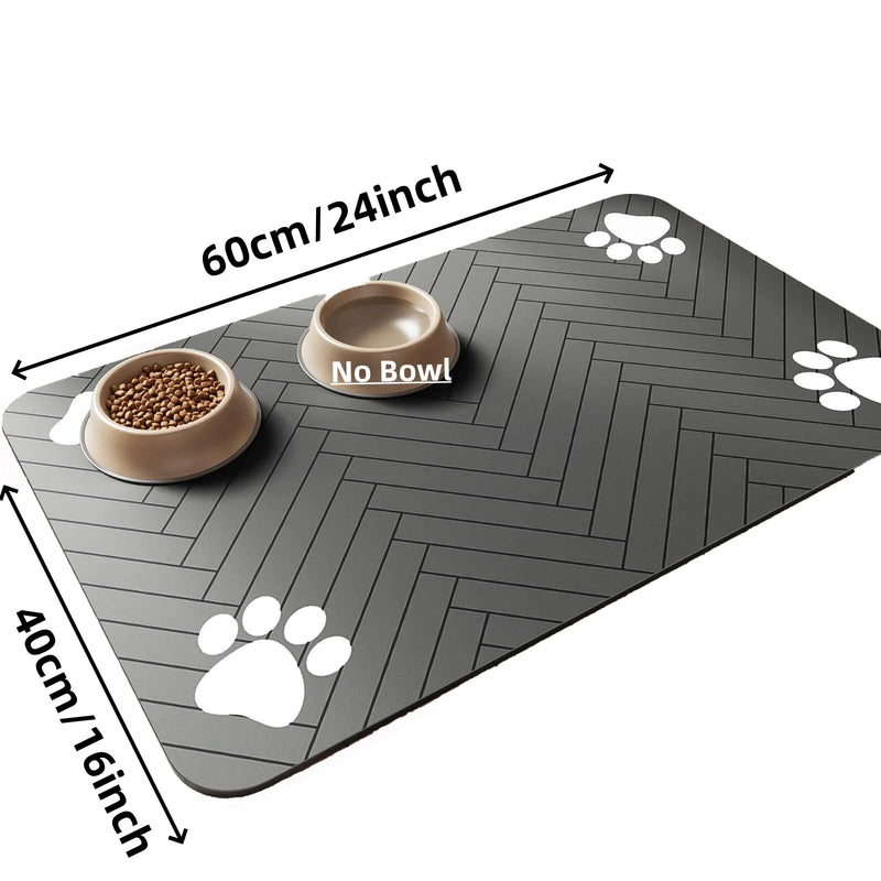 Pet Feeding Mat-Absorbent Pet Placemat F - Pet Accessories - - Image 33980603990106