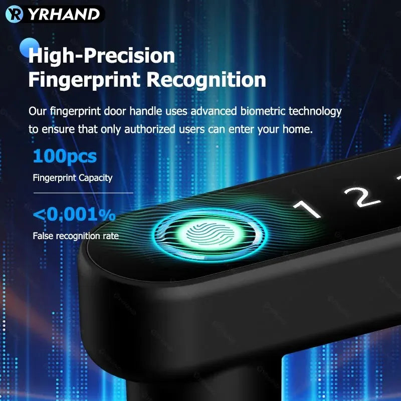 YRHAND Tuya BLE Biometric Smart Fingerprint Lock – Secure, Smart & Convenient