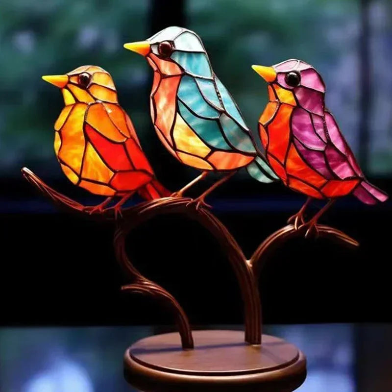 Vibrant Acrylic Bird Desk Ornament