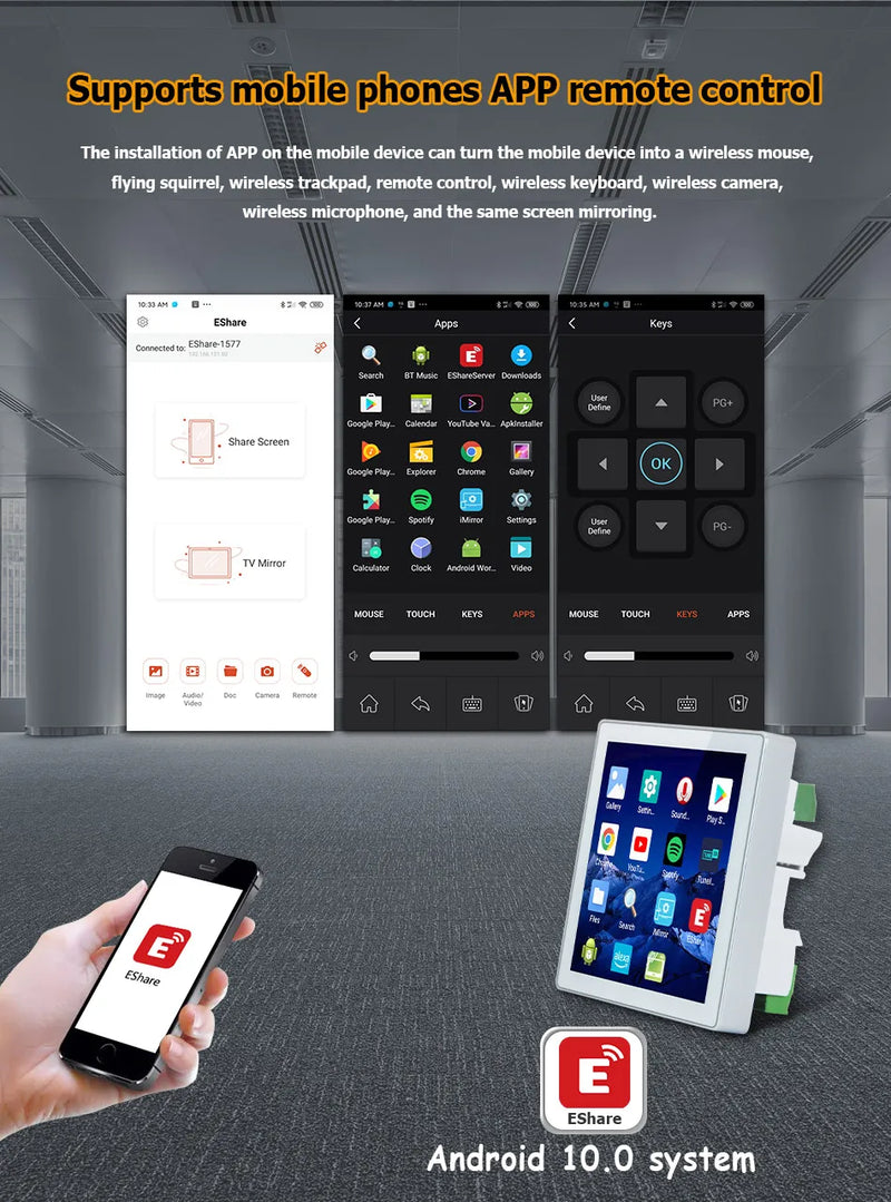 JYSaudio Smart Bluetooth &amp; WiFi Wall Amplifier – Ultimate Home Theater Sound System with 8” Ceiling Speakers
