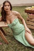 Elysia Lace-Up Midi Dress