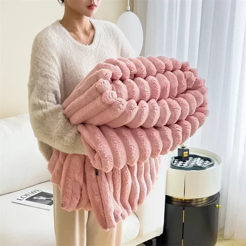 CloudSoft Coral Fleece Blanket