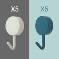 Image of 10PCS Self Adhesive Wall Hook Strong Without Drilling Coat Bag Bathroom Door Kitchen Towel Hanger Hooks Home Storage Accessories - high-quality image