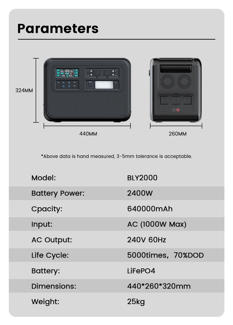 CTOLITY 2000Wh Portable Power Station – Reliable Power Anytime, Anywhere!