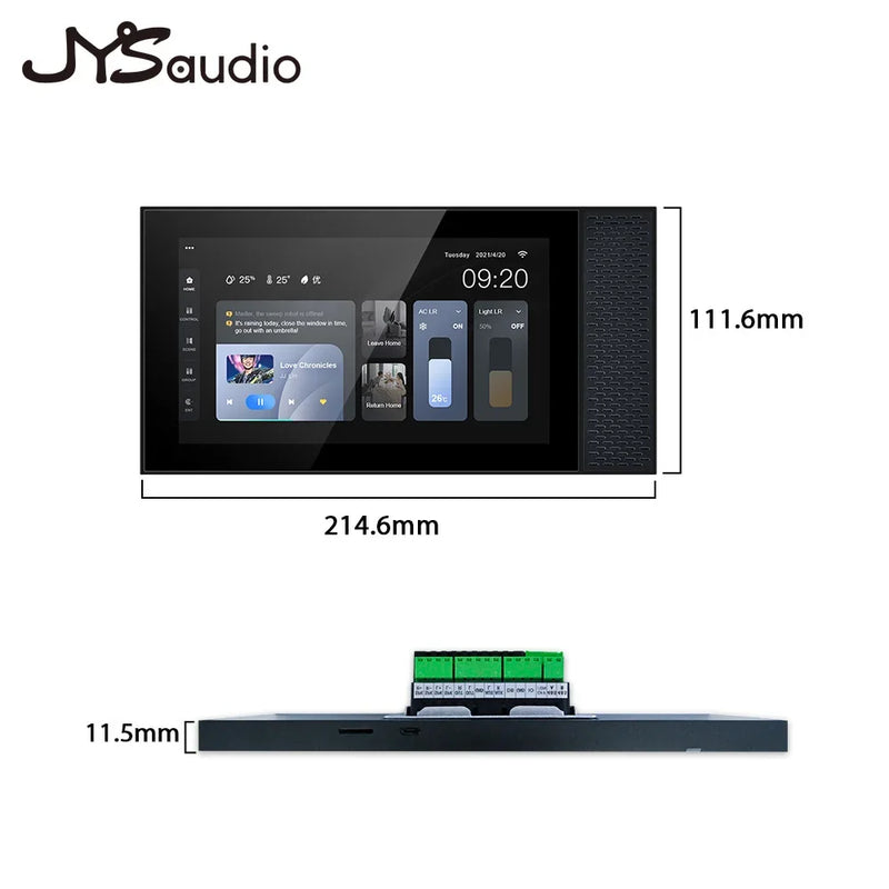 JYSaudio Smart Home Theater System – TUYA Wall Sound Amplifier with WiFi, Touchscreen & Bluetooth Ceiling Speakers
