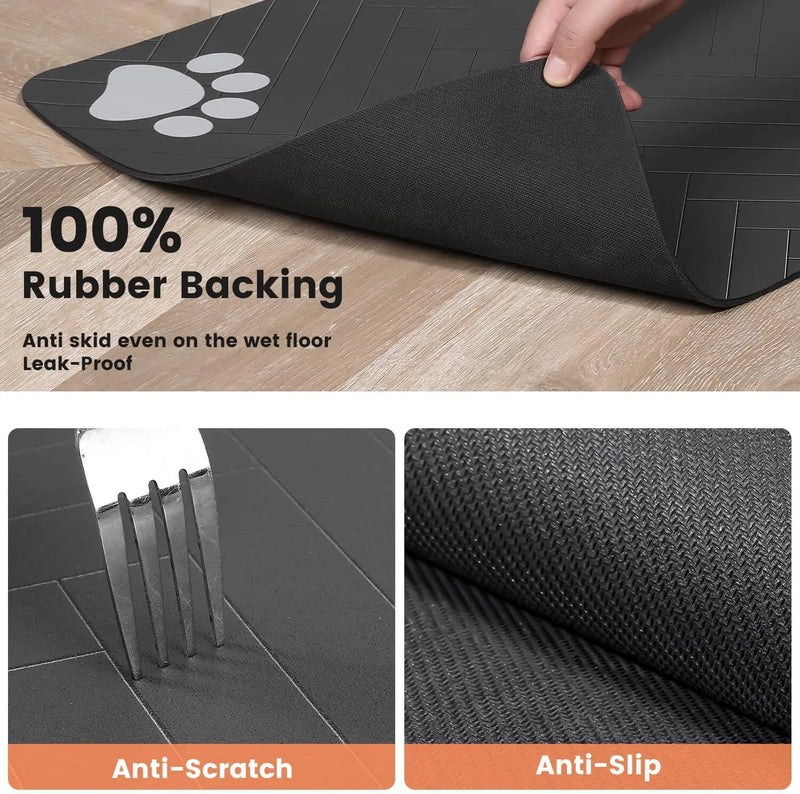 Pet Feeding Mat-Absorbent Pet Placemat F - Pet Accessories - - Image 33980604416090