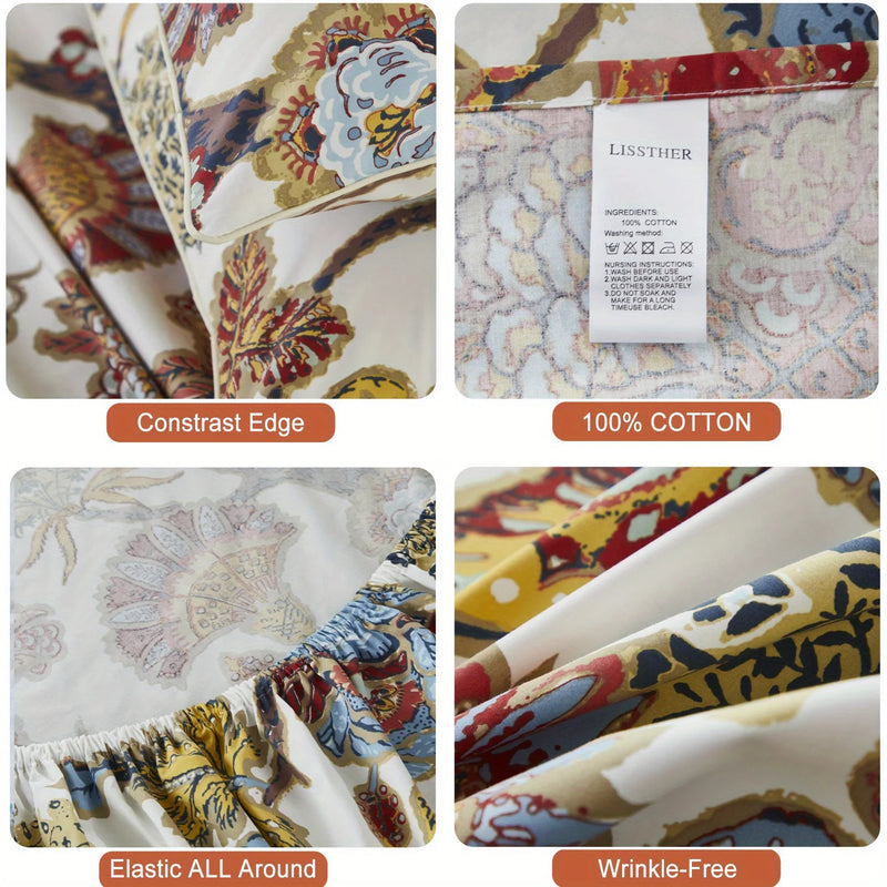 Luxurious 600 TC Egyptian Cotton Fitted Sheet Set – Soft, Breathable & Elegant