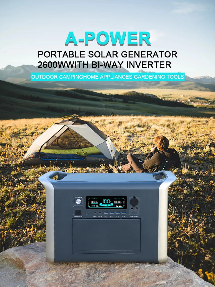 CTOLITY 2000Wh Portable Power Station – Reliable, Powerful & Solar-Ready!