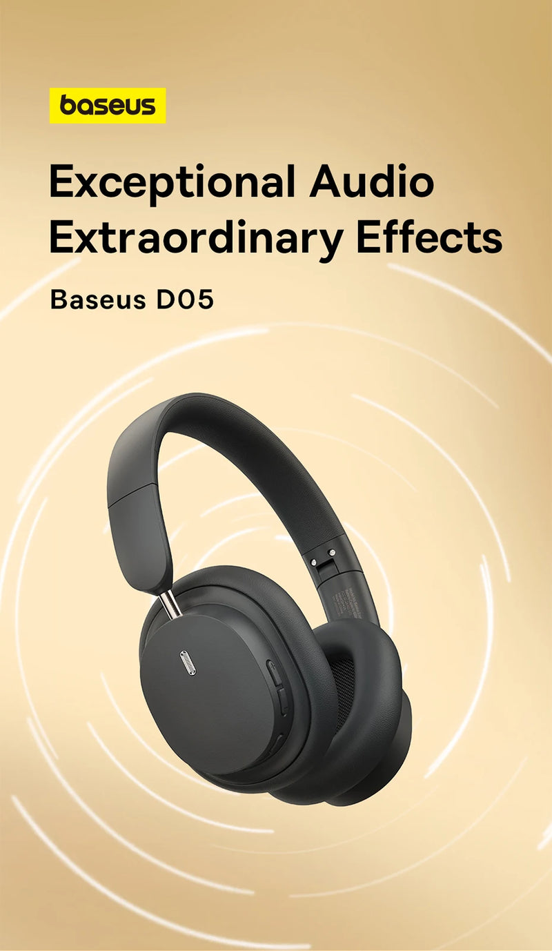 Baseus Bowie D05 Wireless Headphones – Immersive 3D Audio, Ultimate Comfort!