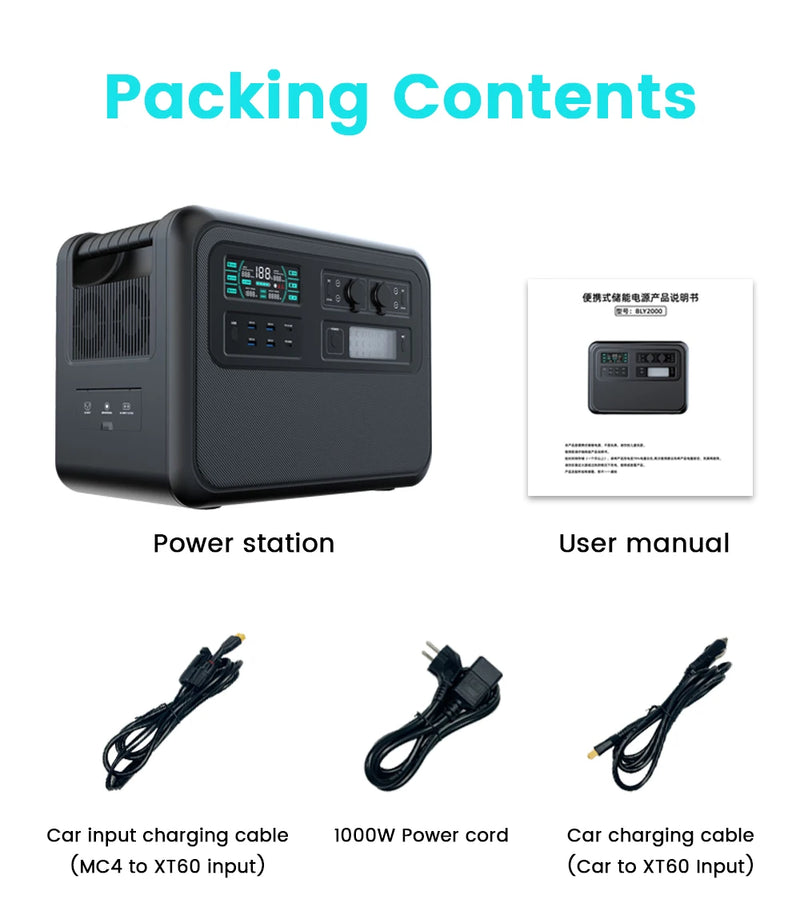 CTOLITY 2000Wh Portable Power Station – Reliable, Powerful & Solar-Ready!