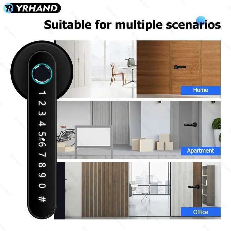 YRHAND Tuya BLE Biometric Smart Fingerprint Lock – Secure, Smart & Convenient