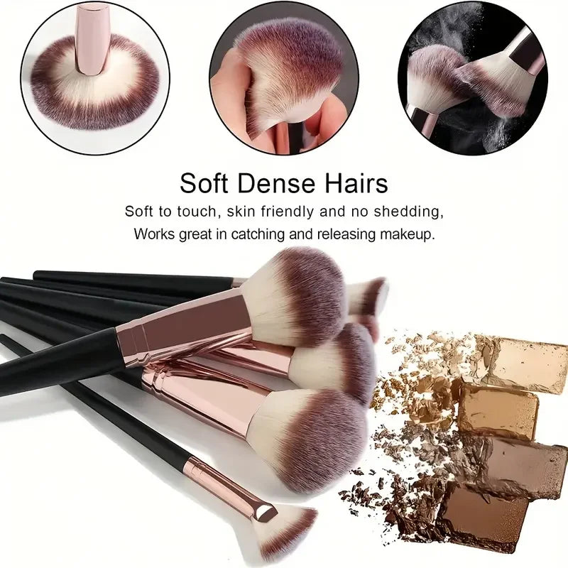 EliteGlow Professional Makeup Brush Set - Image 33989304844378