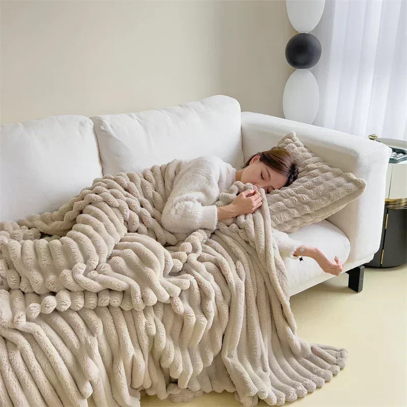 CloudSoft Coral Fleece Blanket