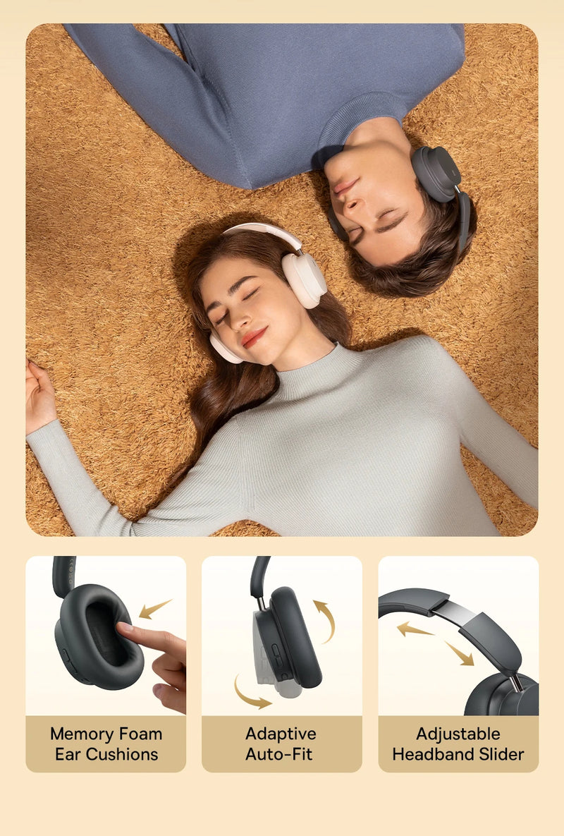 Baseus Bowie D05 Wireless Headphones – Immersive 3D Audio, Ultimate Comfort!