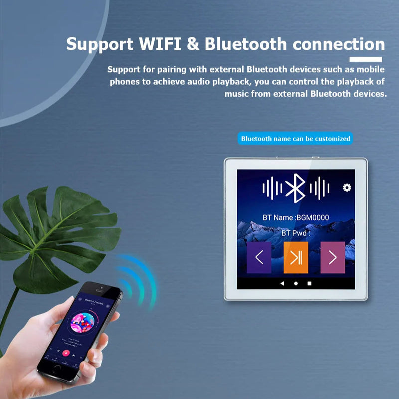 JYSaudio Smart Bluetooth &amp; WiFi Wall Amplifier – Ultimate Home Theater Sound System with 8” Ceiling Speakers
