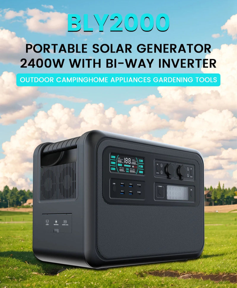 CTOLITY 2000Wh Portable Power Station – Reliable, Powerful & Solar-Ready!