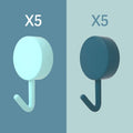 Image of 10PCS Self Adhesive Wall Hook Strong Without Drilling Coat Bag Bathroom Door Kitchen Towel Hanger Hooks Home Storage Accessories - high-quality image