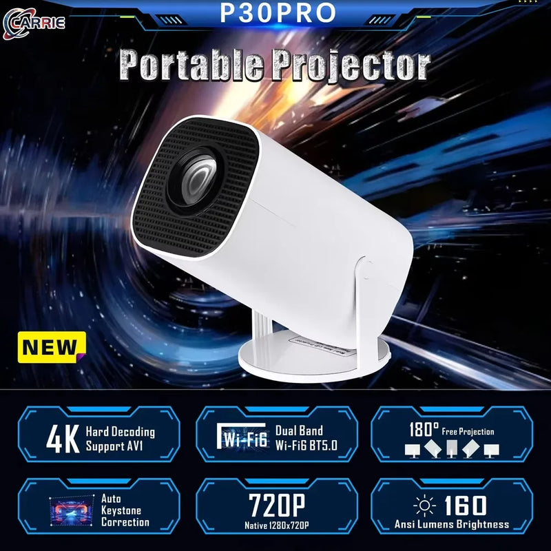 P30 Pro Mini Smart Projector – Transform Any Space into a Home Theater!