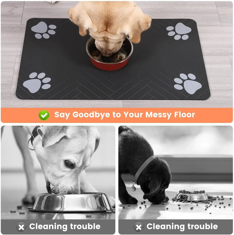 Pet Feeding Mat-Absorbent Pet Placemat F - Pet Accessories - - Image 33980604547162
