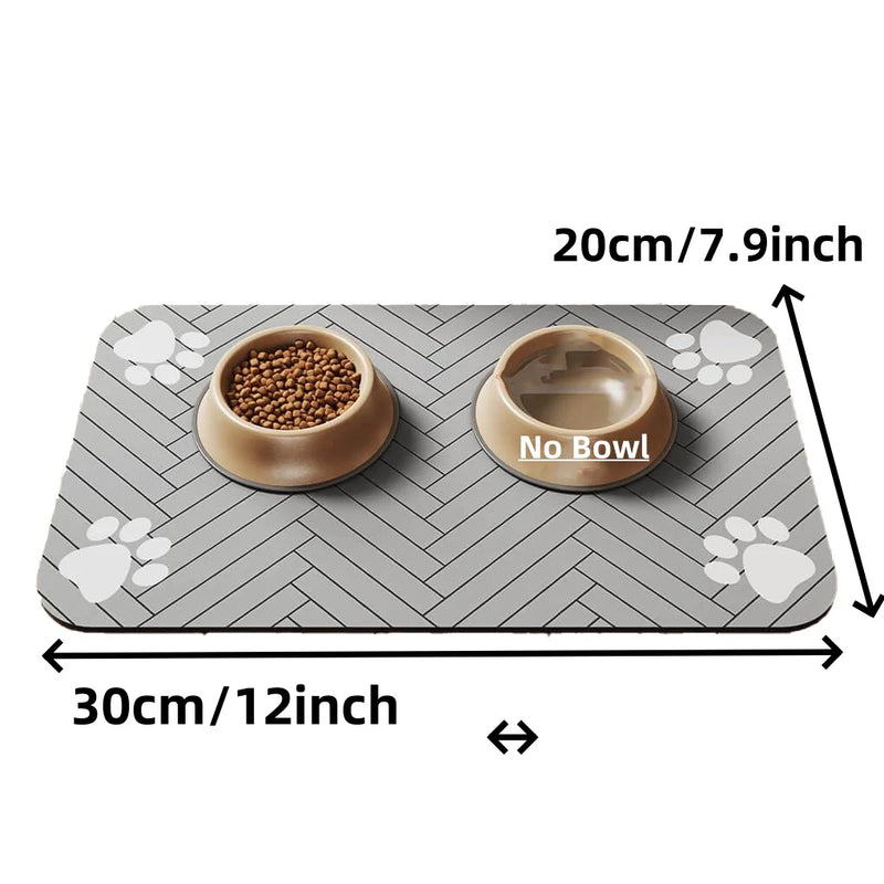 Pet Feeding Mat-Absorbent Pet Placemat F - Pet Accessories - - Image 33980603760730