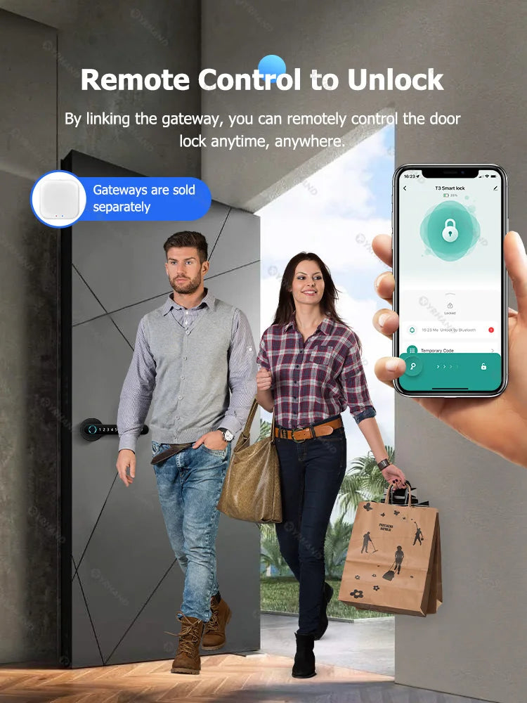 YRHAND Tuya BLE Biometric Smart Fingerprint Lock – Secure, Smart & Convenient