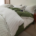 Luxury Yarn-Dyed Jacquard Striped Cotton Bedding Set – Elegant Comfort for Your Home
