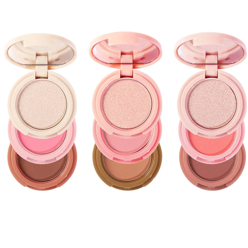 RadiantGlow 3-in-1 Makeup Palette - Image 33989304057946