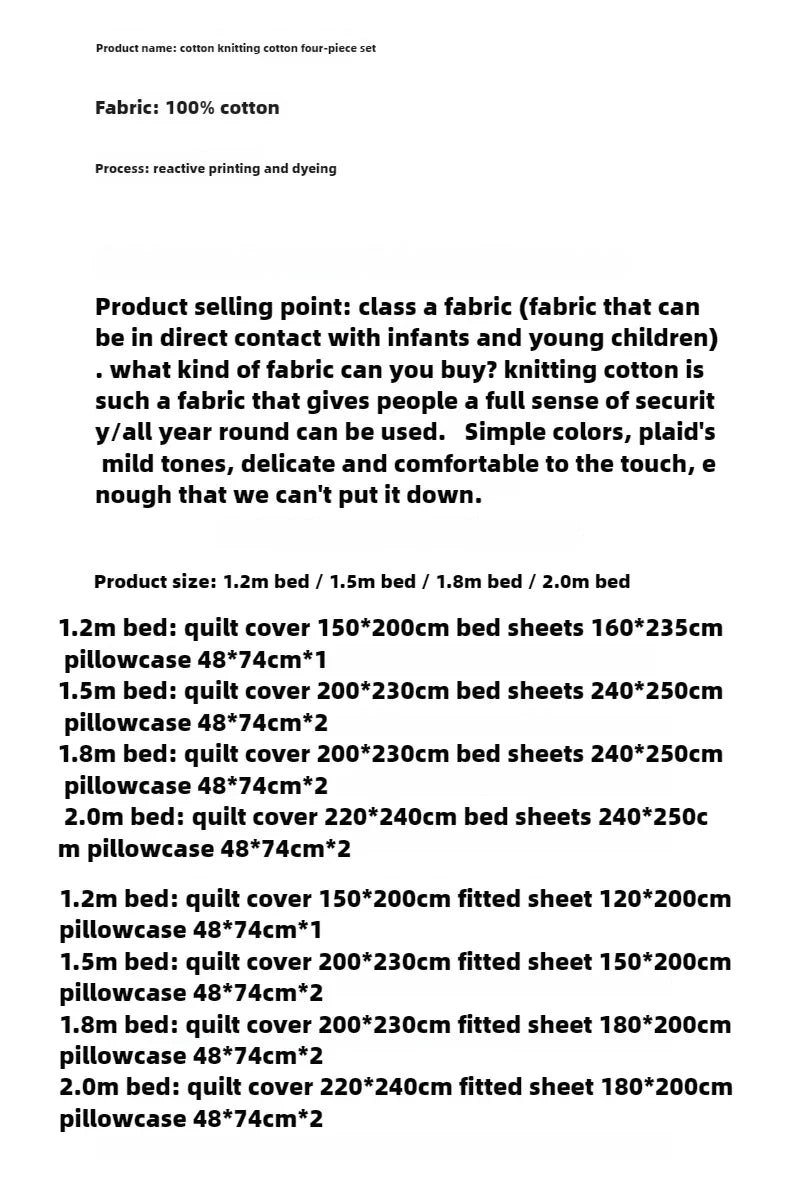 4-Piece Japan Style Plaid Duvet Cover Set – Elegant, Soft &amp; Skin-Friendly